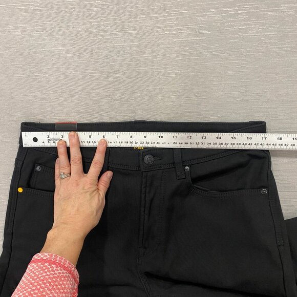 CAT Caterpillar Work Pants Mens 34 x 30 Black Canvas Fleece Lined Insulated - Picture 7 of 12